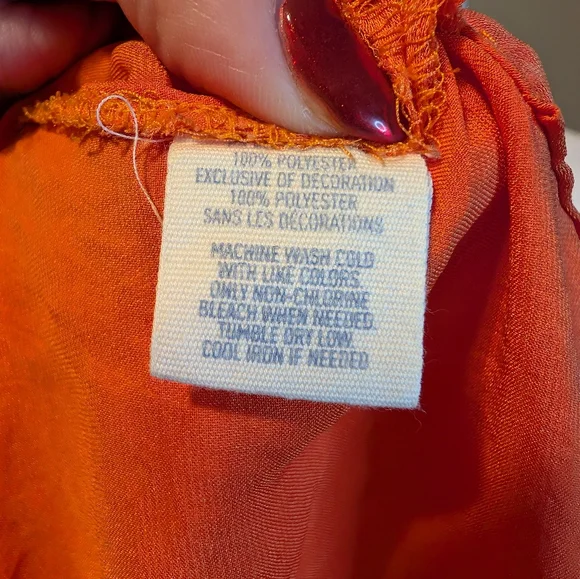 aerie Intimates Women's Satin Sleepwear Dress Adjustable Straps Orange Crush - Picture 12 of 14